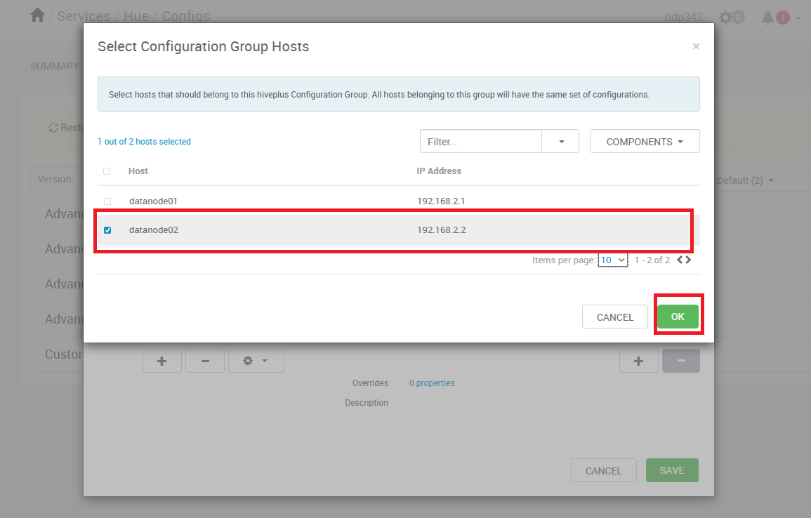 新增Config Group中包含的主机